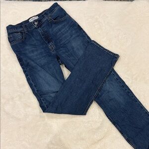 Abercrombie & Fitch Women's Dark Blue Straight Leg Jeans